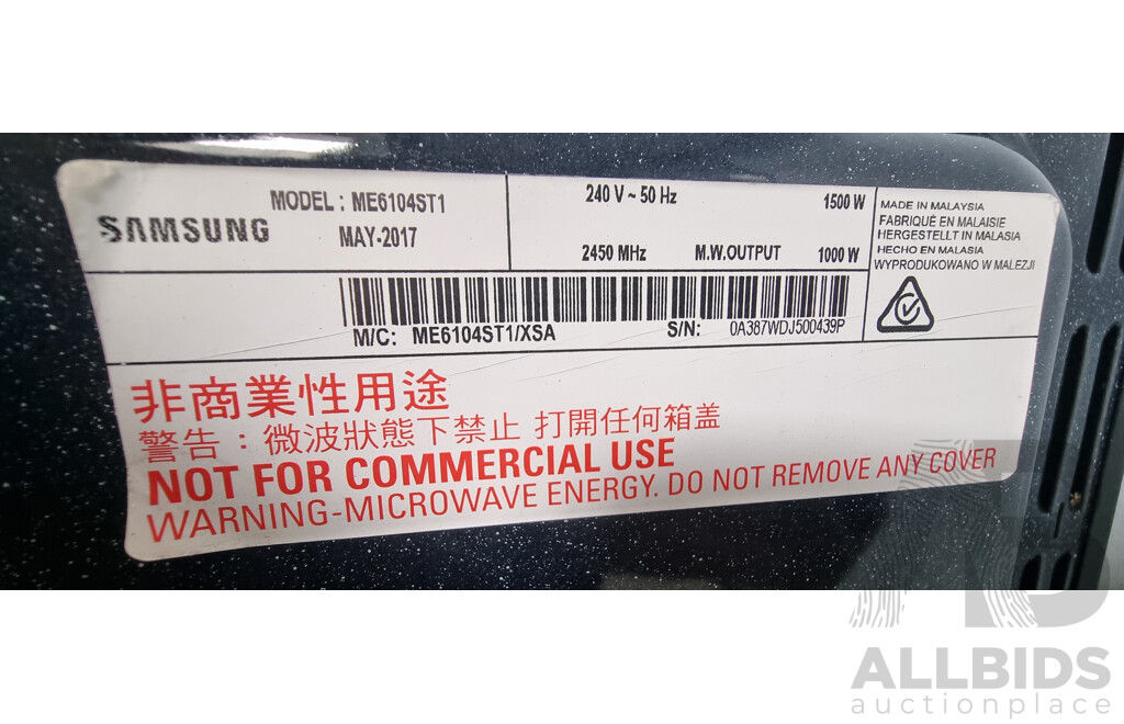 06/2017, Samsung Microwave Oven