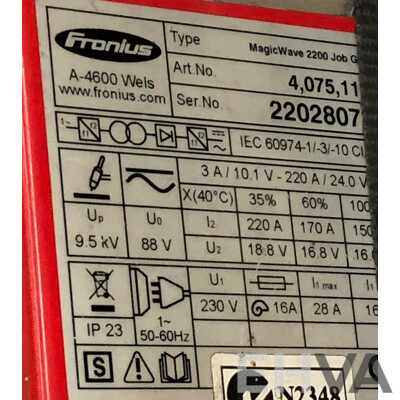 Fronius MagicWave 2200 TIG Welding Machine