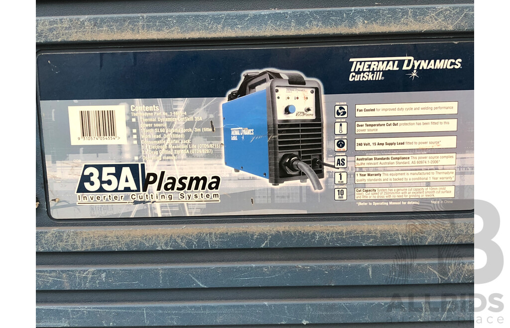 Thermal Dynamics Cutskill 1Torch SL60 Plasma Inverter Cutting System(35Amp)