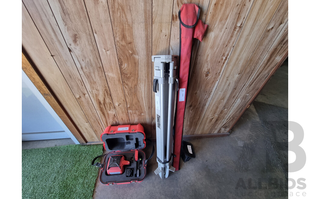 Assorted Job Lot - General A3 Pro Rotary Laser Level, Tripod, Crossliner & Powerline ETC
