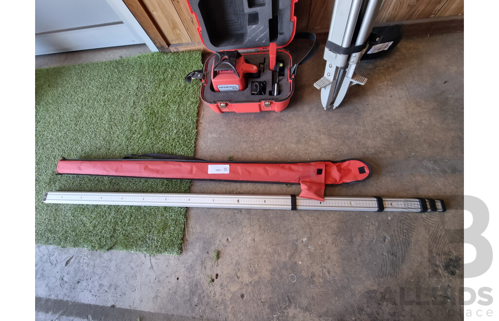 Assorted Job Lot - General A3 Pro Rotary Laser Level, Tripod, Crossliner & Powerline ETC