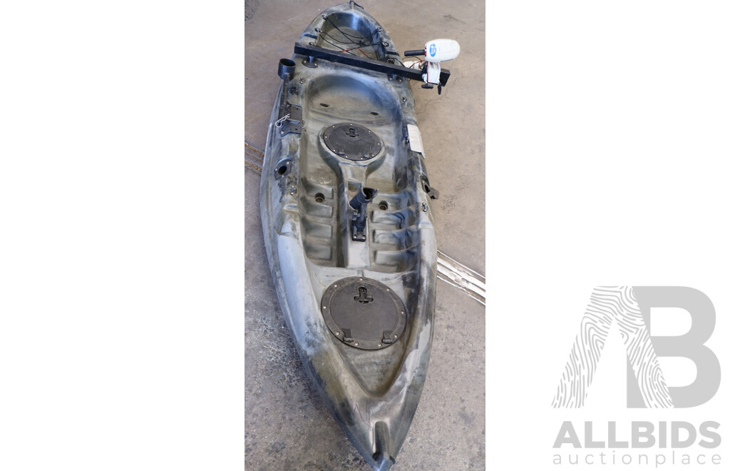 Seak Rapid 2.7M Customized Fishing Kayak with Watersnake ASP T18 Transom Mount Electric Trolling Motor & Accessories ETC