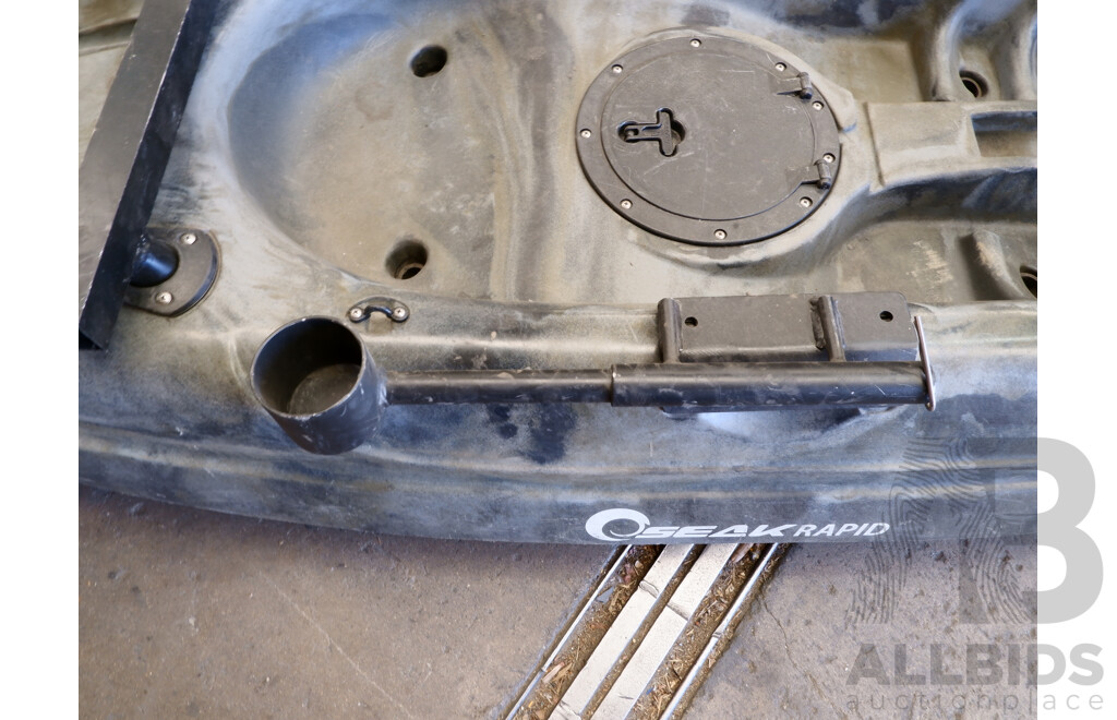 Seak Rapid 2.7M Customized Fishing Kayak with Watersnake ASP T18 Transom Mount Electric Trolling Motor & Accessories ETC