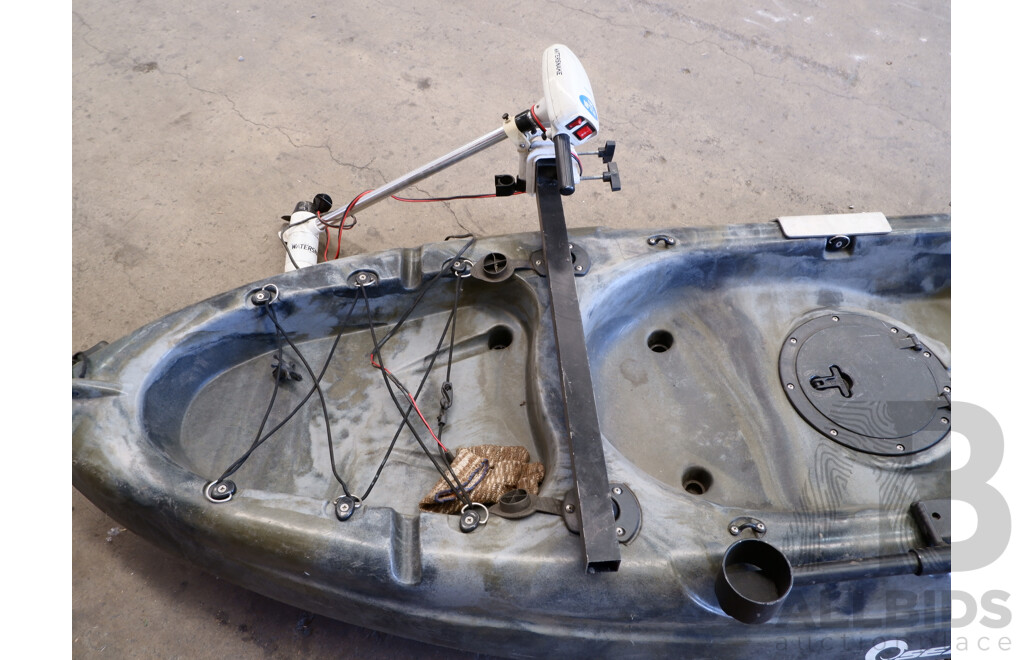 Seak Rapid 2.7M Customized Fishing Kayak with Watersnake ASP T18 Transom Mount Electric Trolling Motor & Accessories ETC