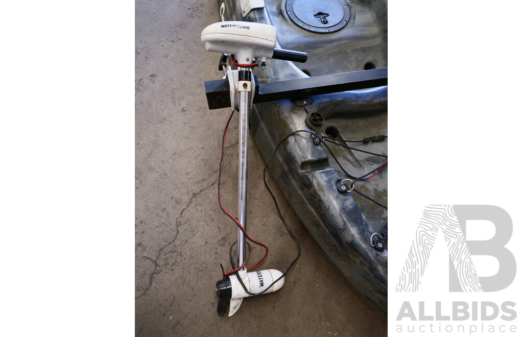 Seak Rapid 2.7M Customized Fishing Kayak with Watersnake ASP T18 Transom Mount Electric Trolling Motor & Accessories ETC