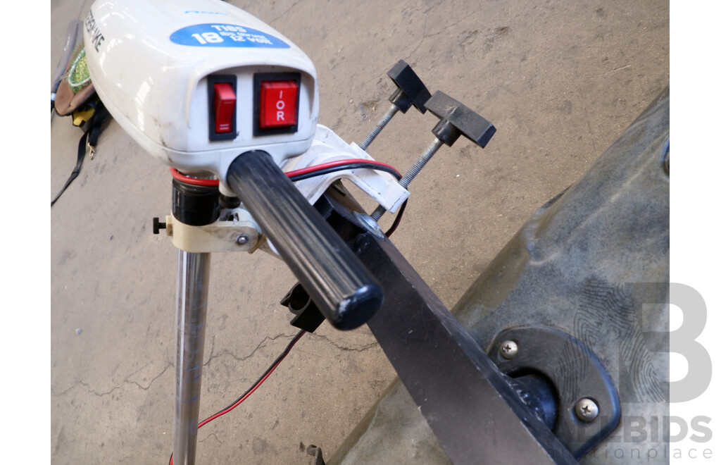 Seak Rapid 2.7M Customized Fishing Kayak with Watersnake ASP T18 Transom Mount Electric Trolling Motor & Accessories ETC