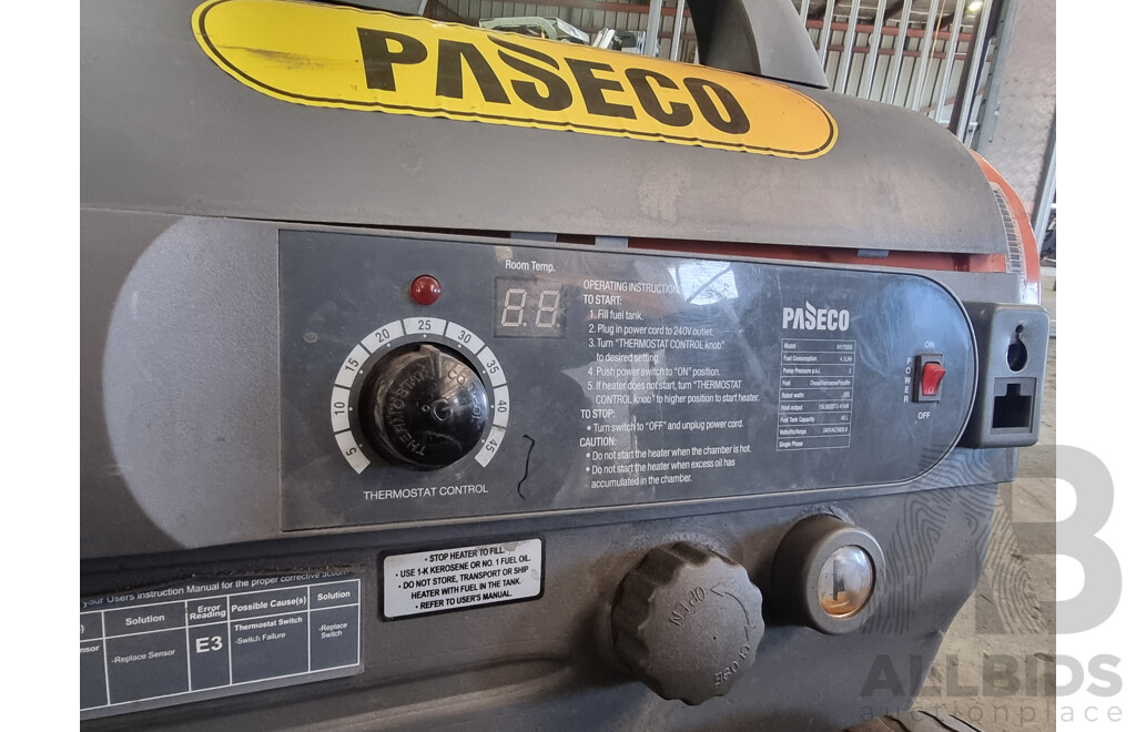 03/2019, Paseco IH175000 41kW Portable Industrial Forced Air Heater