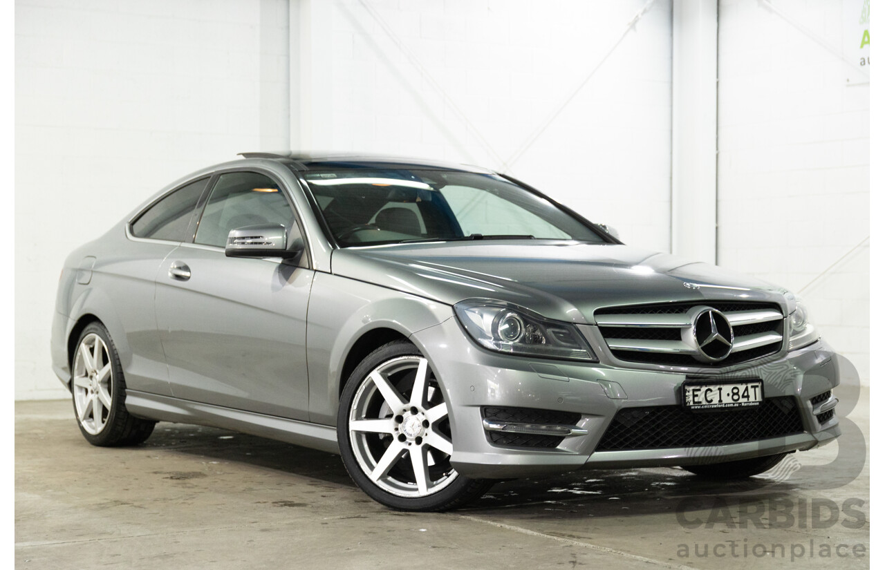 7/2015 Mercedes-Benz C180 W204 MY14 2d Coupe Palladium Silver Metallic Turbo 1.6L