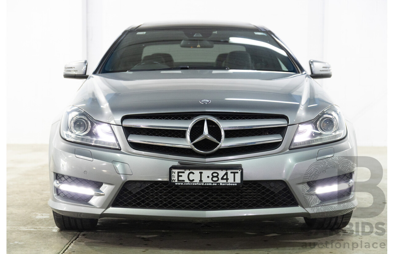 7/2015 Mercedes-Benz C180 W204 MY14 2d Coupe Palladium Silver Metallic Turbo 1.6L