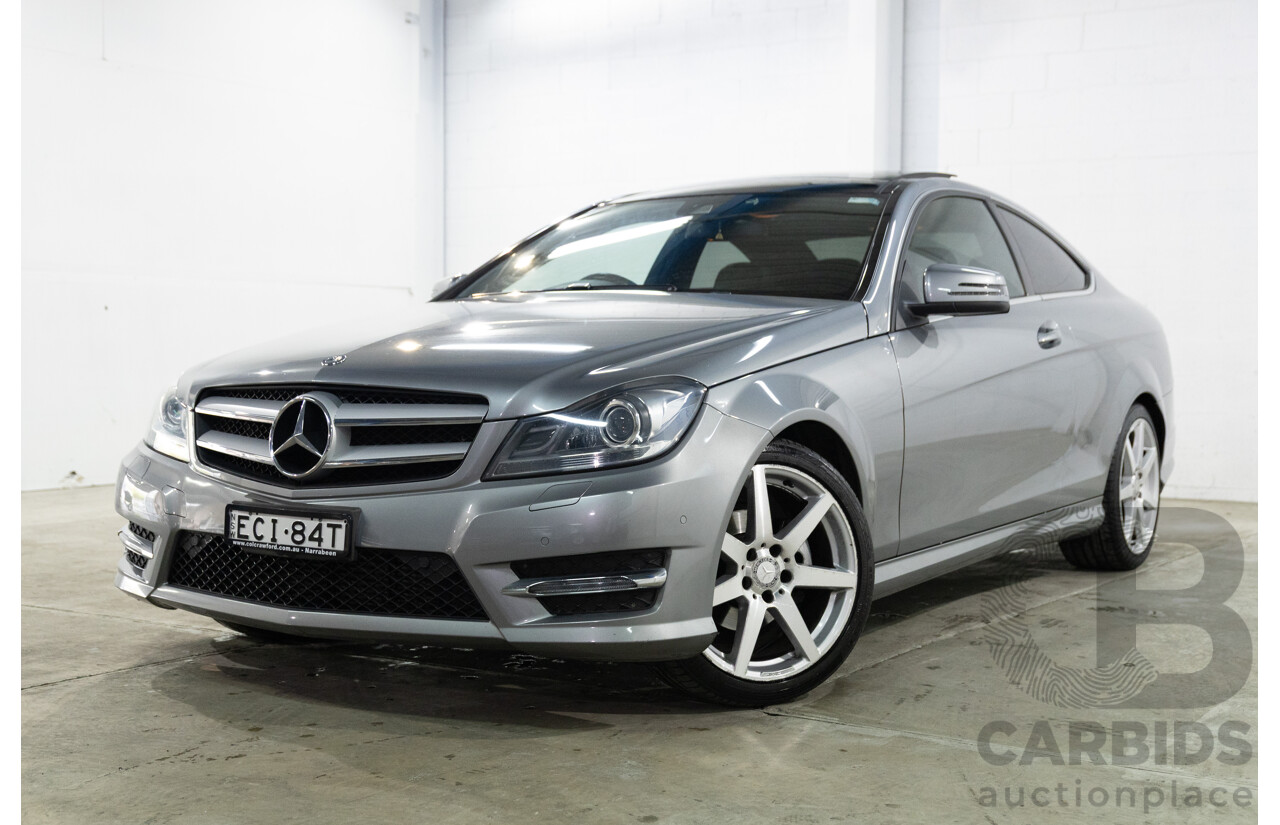 7/2015 Mercedes-Benz C180 W204 MY14 2d Coupe Palladium Silver Metallic Turbo 1.6L