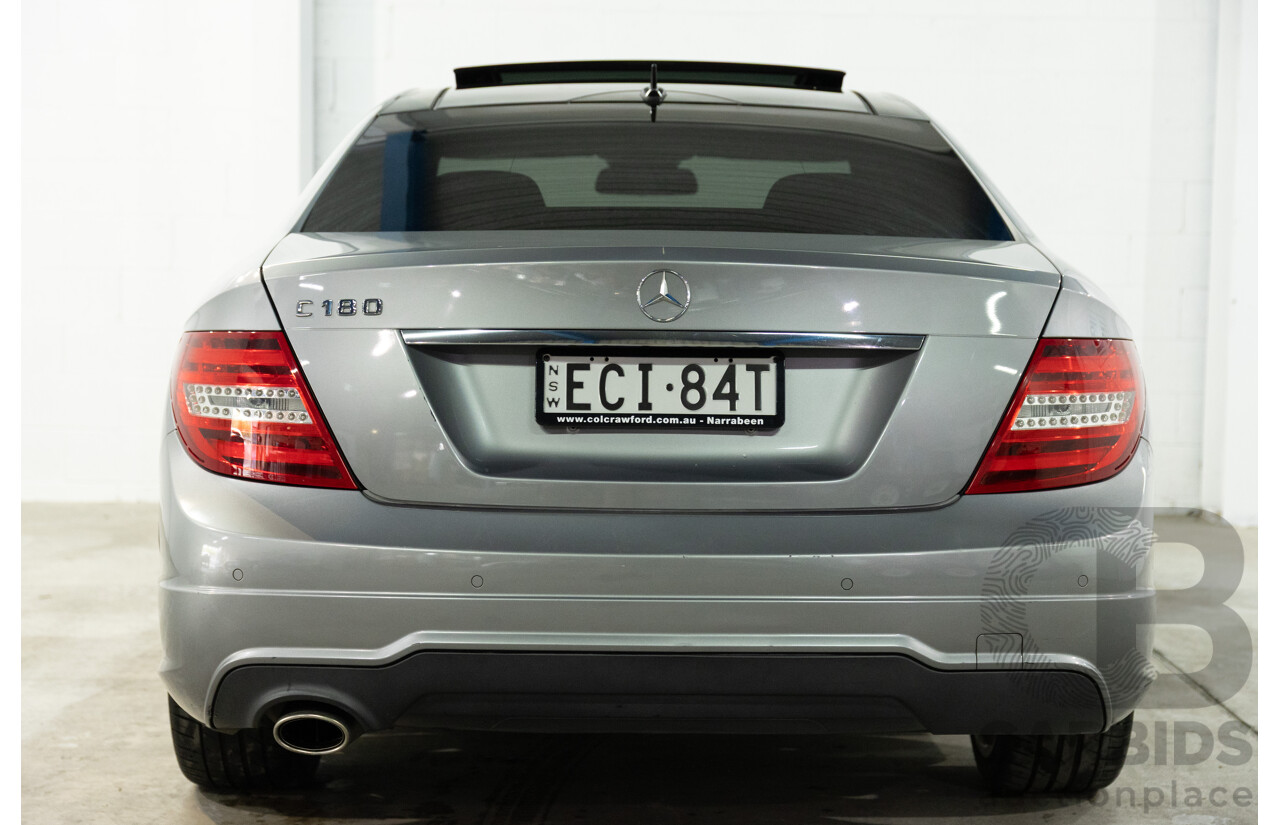 7/2015 Mercedes-Benz C180 W204 MY14 2d Coupe Palladium Silver Metallic Turbo 1.6L
