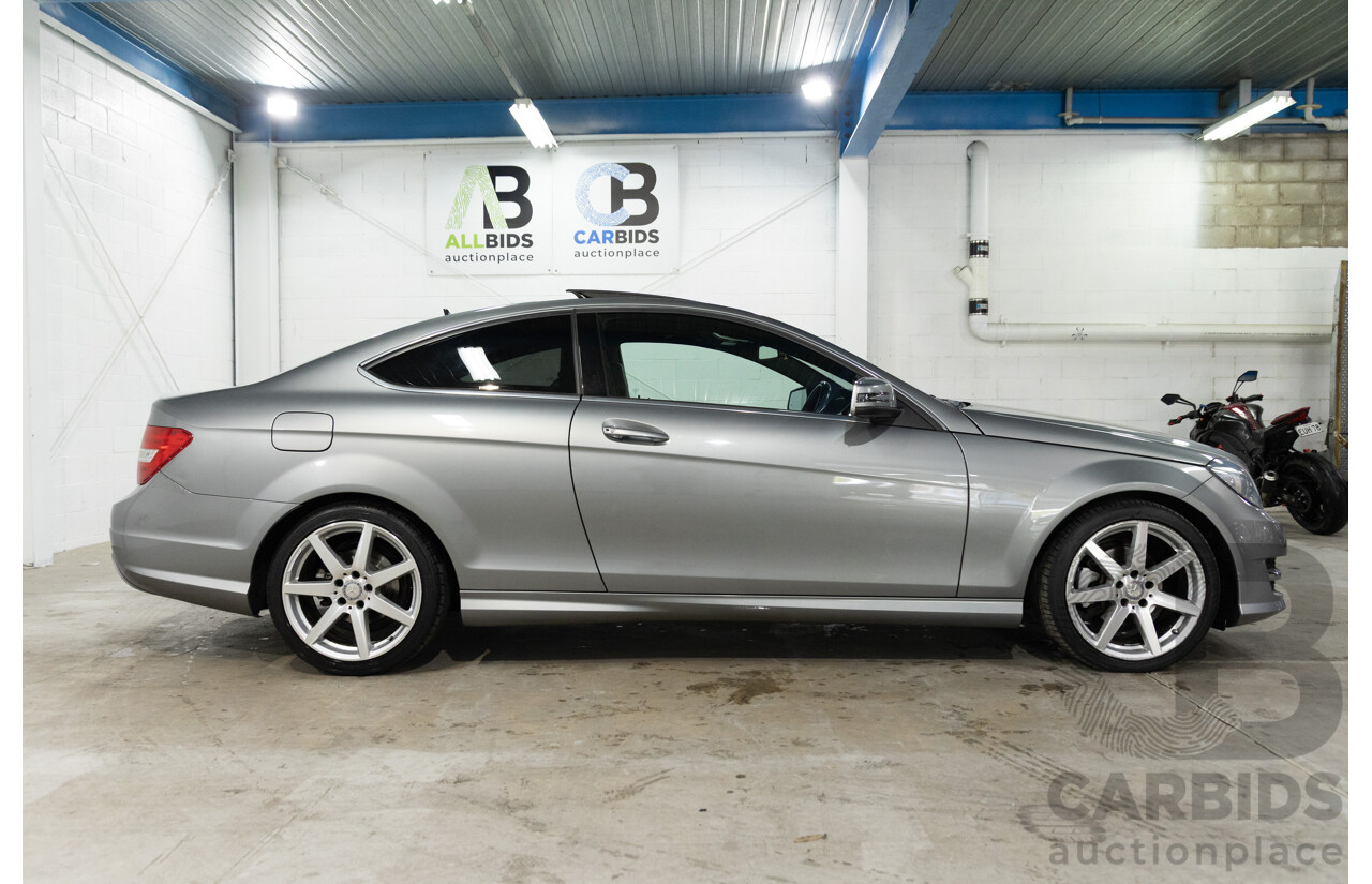 7/2015 Mercedes-Benz C180 W204 MY14 2d Coupe Palladium Silver Metallic Turbo 1.6L