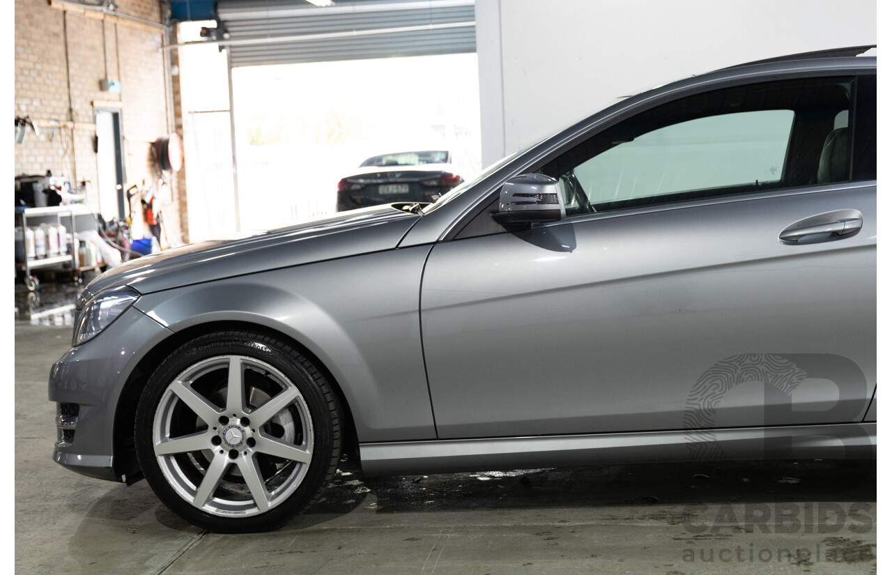 7/2015 Mercedes-Benz C180 W204 MY14 2d Coupe Palladium Silver Metallic Turbo 1.6L