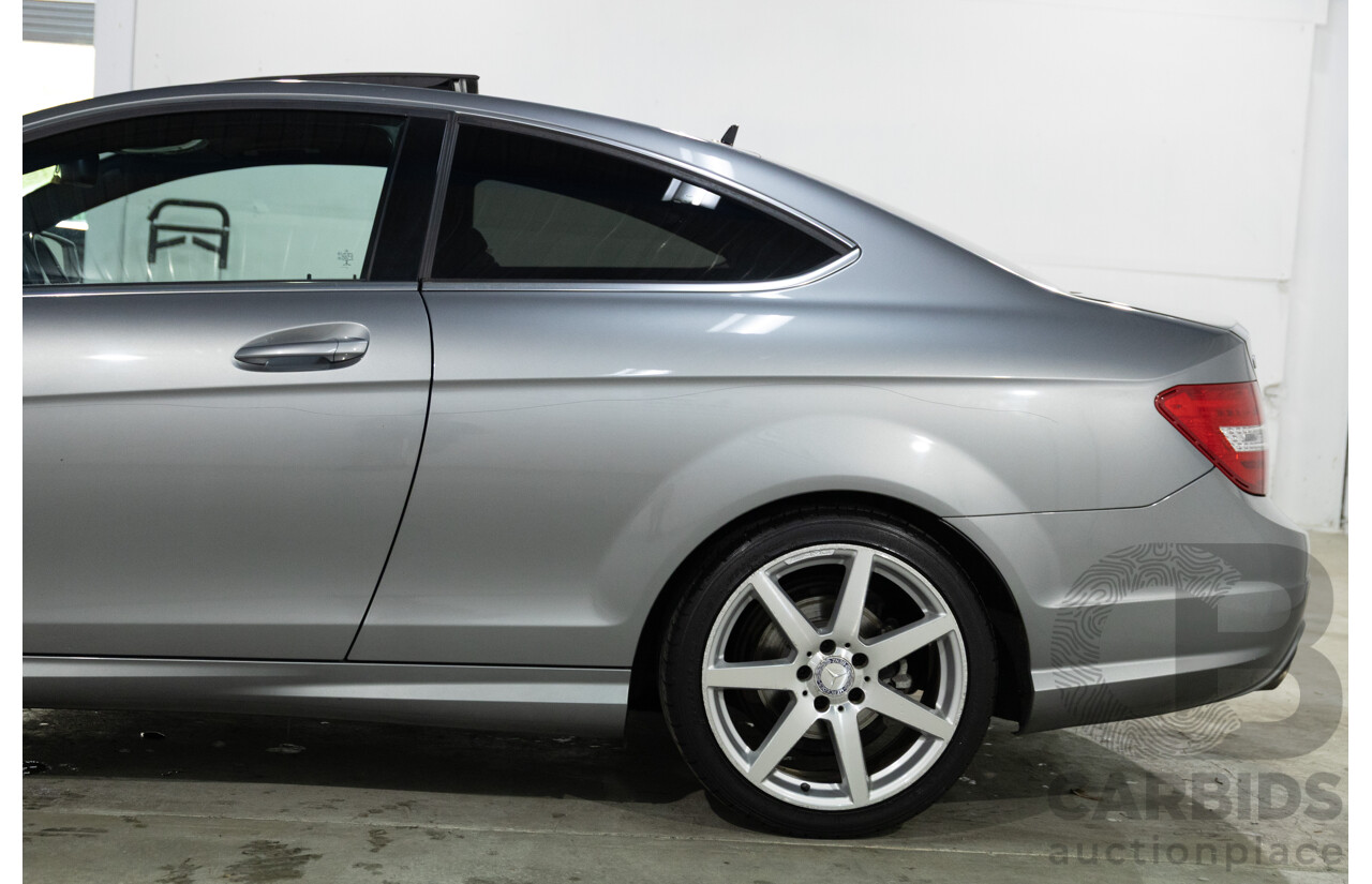 7/2015 Mercedes-Benz C180 W204 MY14 2d Coupe Palladium Silver Metallic Turbo 1.6L