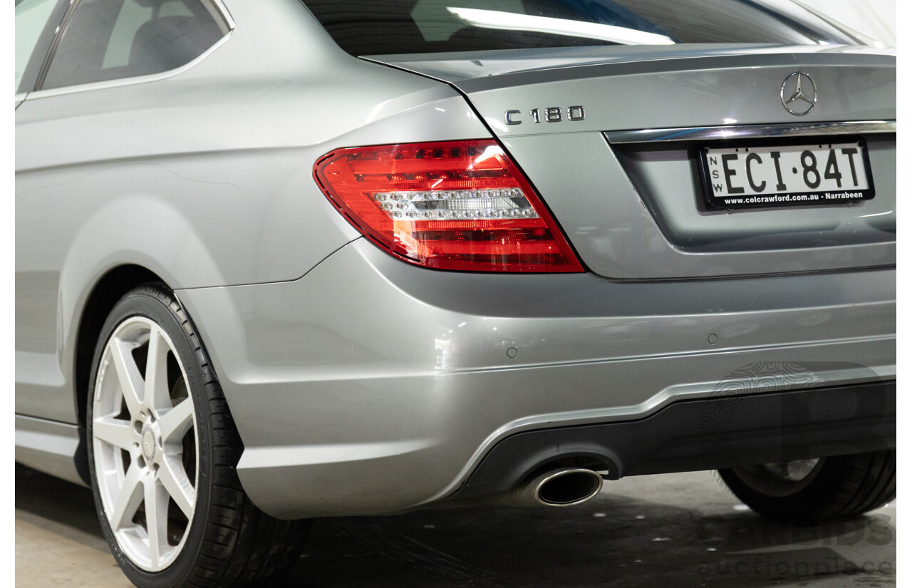 7/2015 Mercedes-Benz C180 W204 MY14 2d Coupe Palladium Silver Metallic Turbo 1.6L