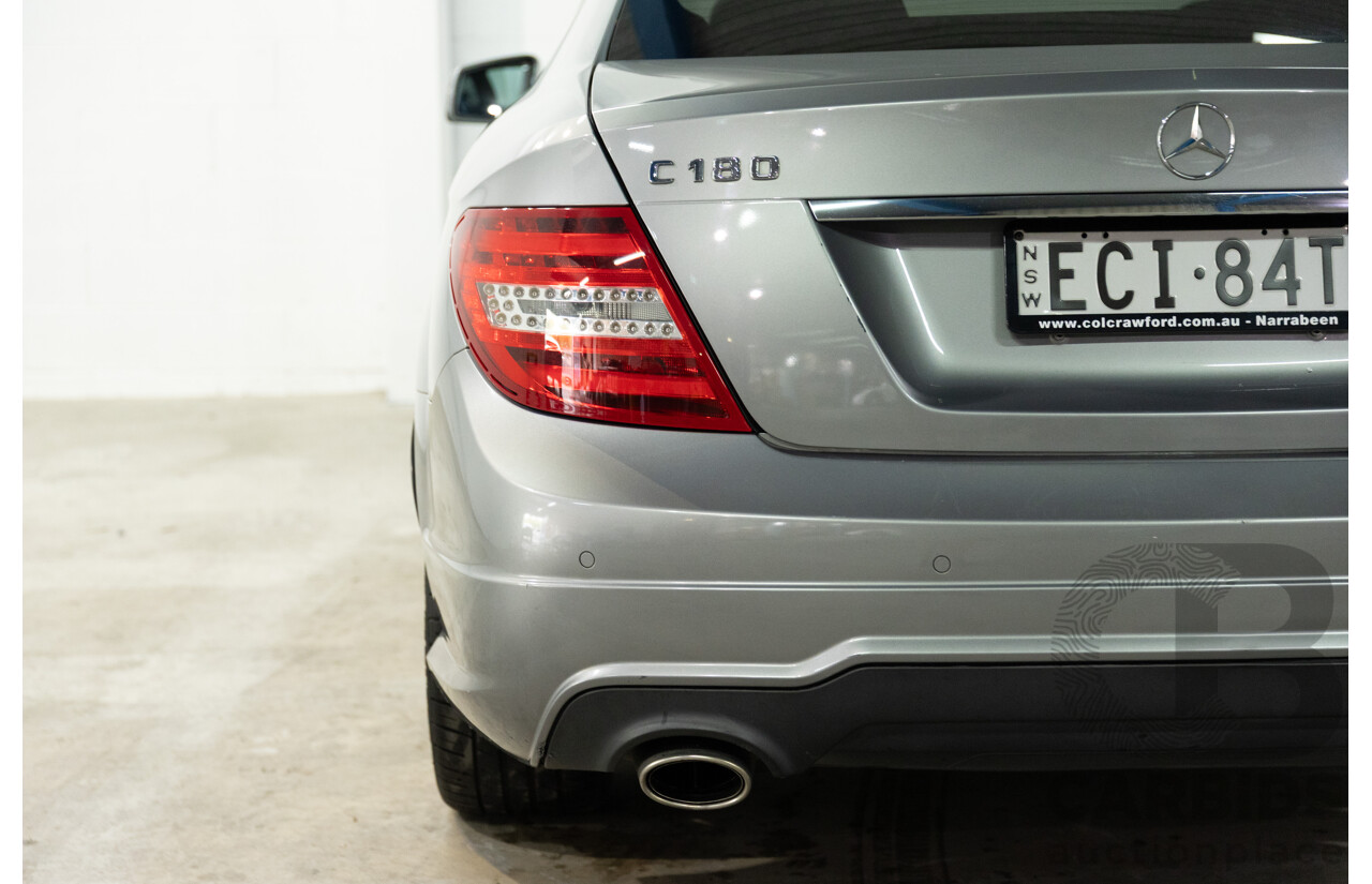 7/2015 Mercedes-Benz C180 W204 MY14 2d Coupe Palladium Silver Metallic Turbo 1.6L
