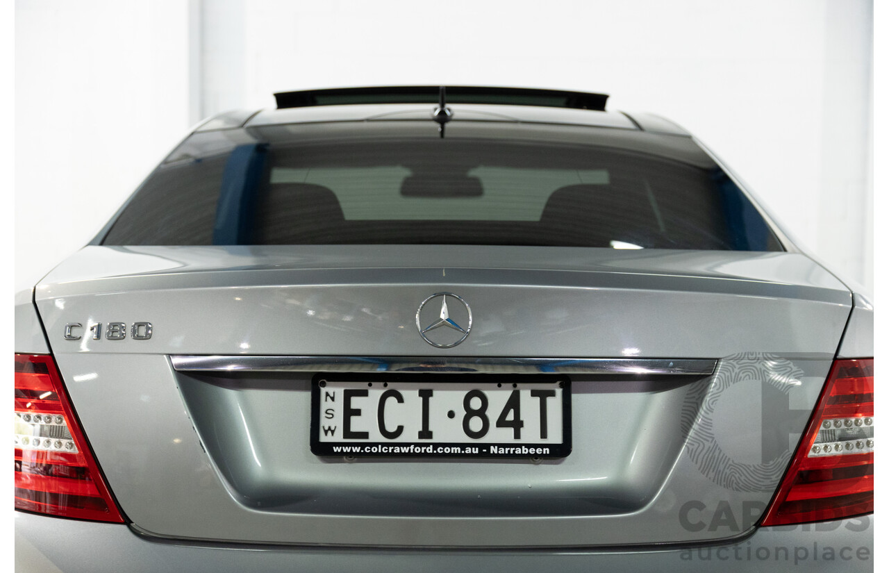 7/2015 Mercedes-Benz C180 W204 MY14 2d Coupe Palladium Silver Metallic Turbo 1.6L
