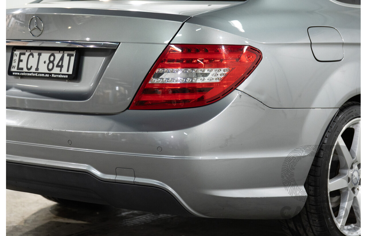7/2015 Mercedes-Benz C180 W204 MY14 2d Coupe Palladium Silver Metallic Turbo 1.6L