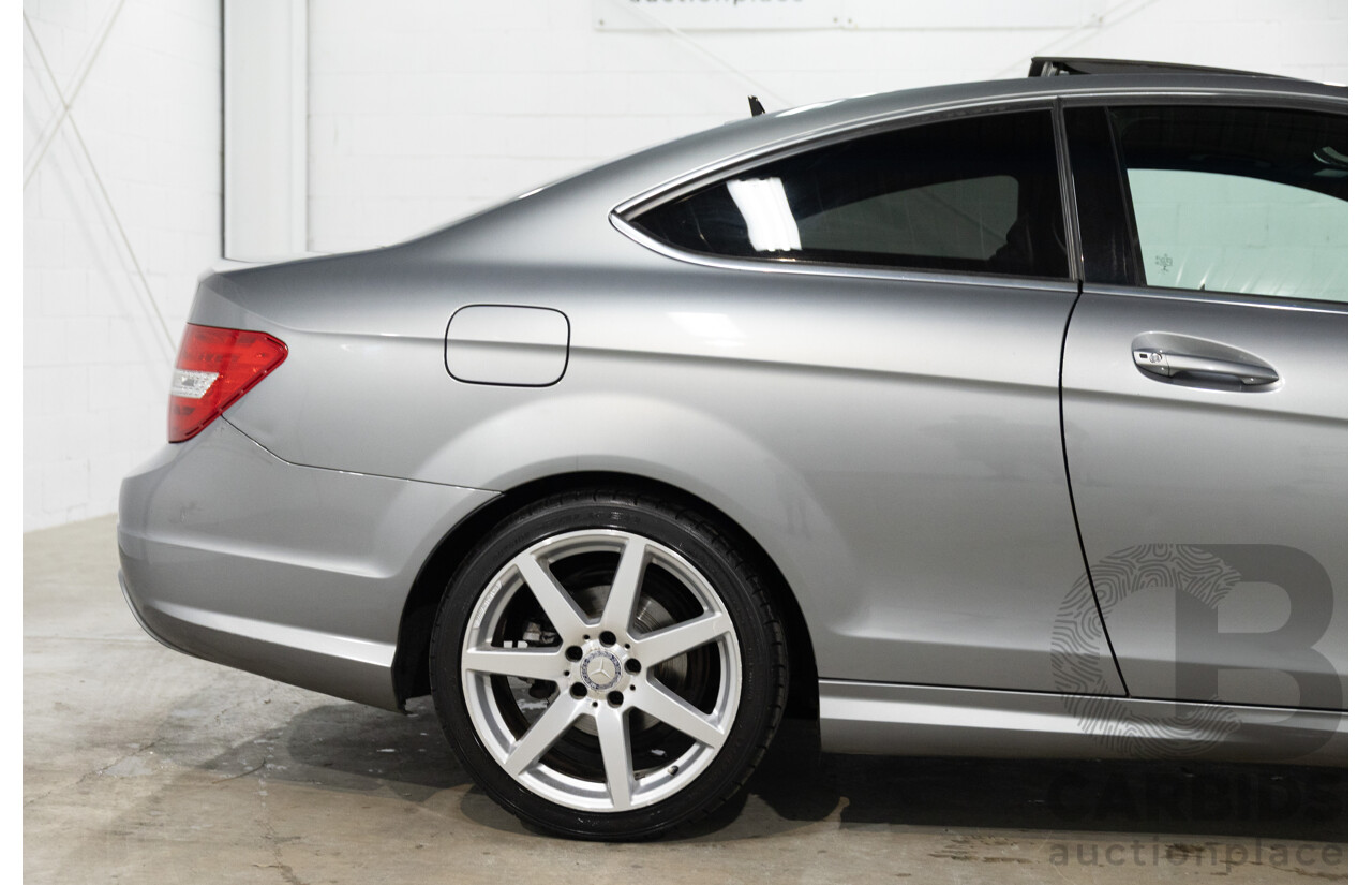 7/2015 Mercedes-Benz C180 W204 MY14 2d Coupe Palladium Silver Metallic Turbo 1.6L