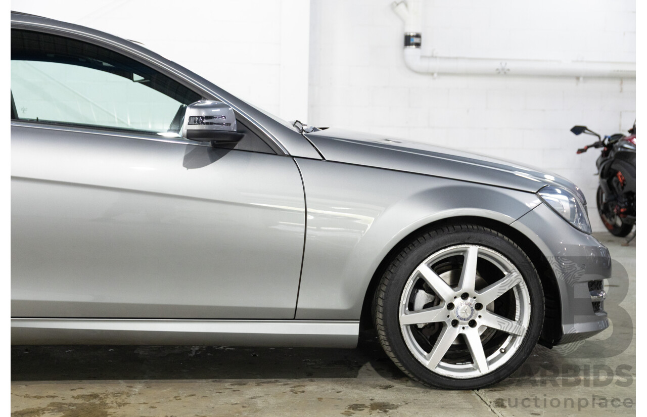7/2015 Mercedes-Benz C180 W204 MY14 2d Coupe Palladium Silver Metallic Turbo 1.6L