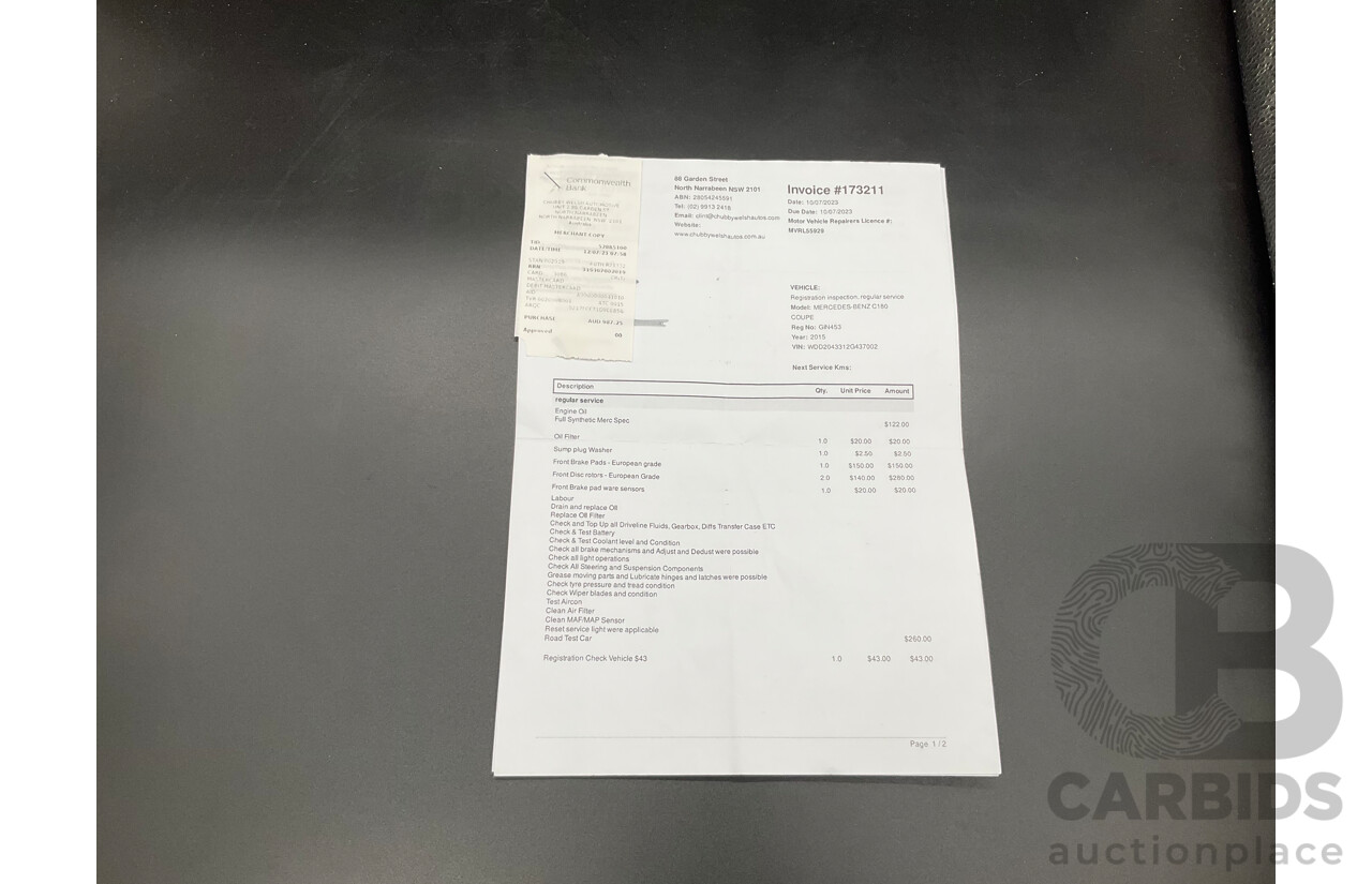 7/2015 Mercedes-Benz C180 W204 MY14 2d Coupe Palladium Silver Metallic Turbo 1.6L