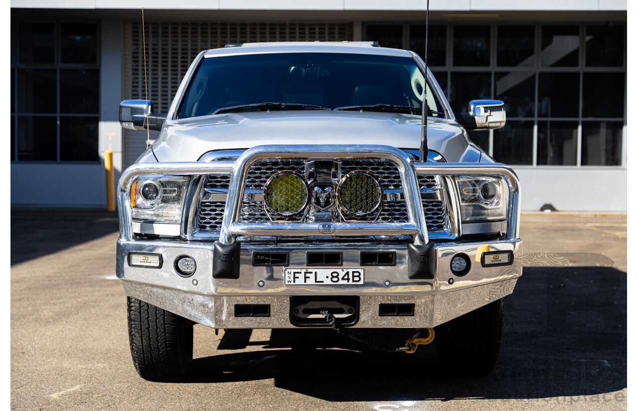 11/2017 ASV (Dodge) Ram 2500 Laramie D1 LWB (4x4) 4d Crew Cab Utility Bright Silver Metallic Turbo Diesel Cummins 6.7L