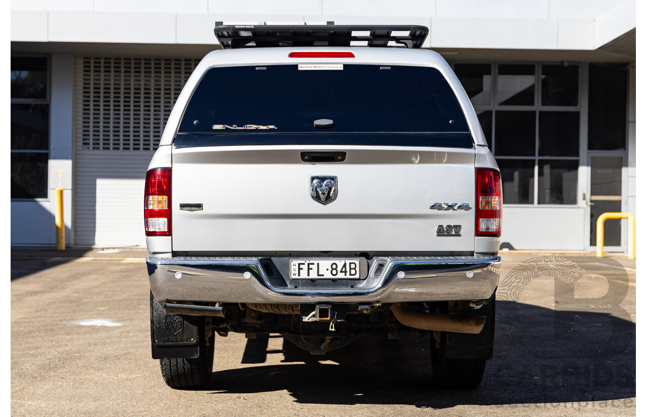 11/2017 ASV (Dodge) Ram 2500 Laramie D1 LWB (4x4) 4d Crew Cab Utility Bright Silver Metallic Turbo Diesel Cummins 6.7L