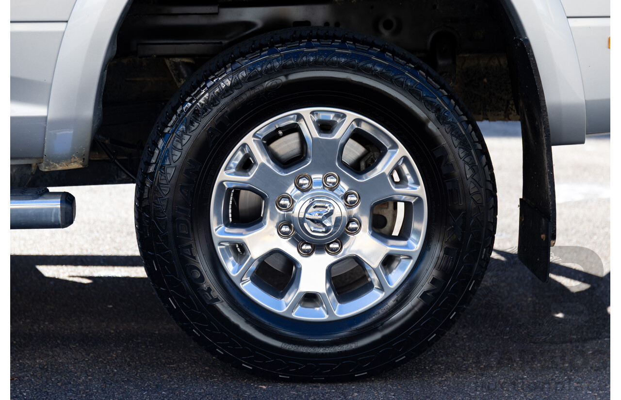 11/2017 ASV (Dodge) Ram 2500 Laramie D1 LWB (4x4) 4d Crew Cab Utility Bright Silver Metallic Turbo Diesel Cummins 6.7L