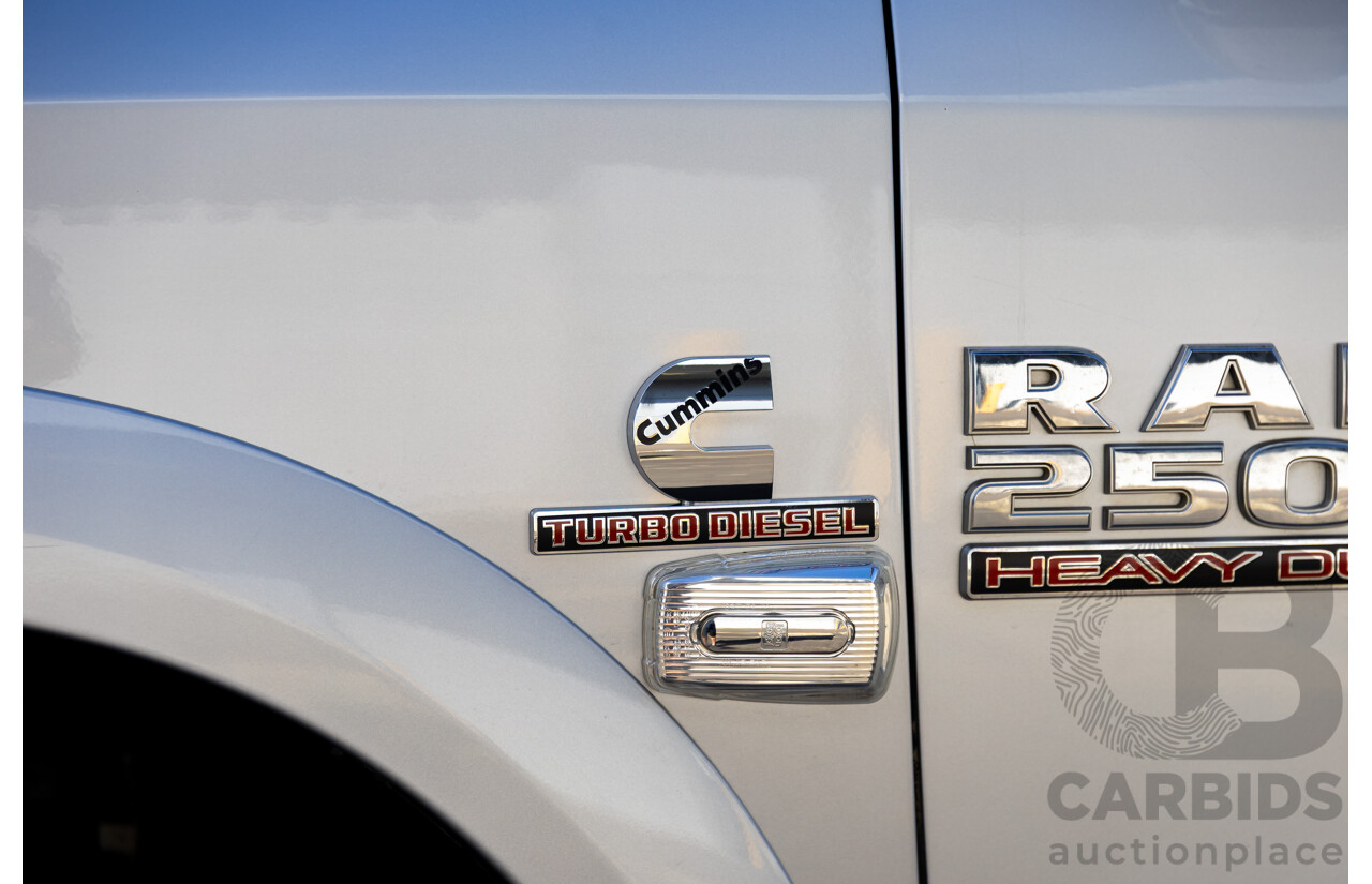 11/2017 ASV (Dodge) Ram 2500 Laramie D1 LWB (4x4) 4d Crew Cab Utility Bright Silver Metallic Turbo Diesel Cummins 6.7L