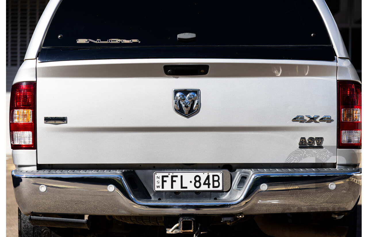 11/2017 ASV (Dodge) Ram 2500 Laramie D1 LWB (4x4) 4d Crew Cab Utility Bright Silver Metallic Turbo Diesel Cummins 6.7L