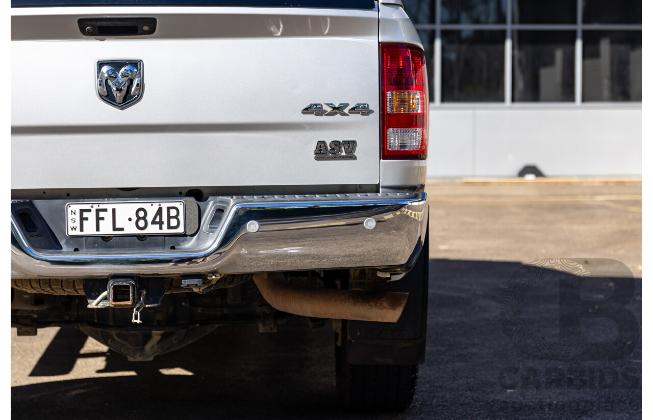 11/2017 ASV (Dodge) Ram 2500 Laramie D1 LWB (4x4) 4d Crew Cab Utility Bright Silver Metallic Turbo Diesel Cummins 6.7L