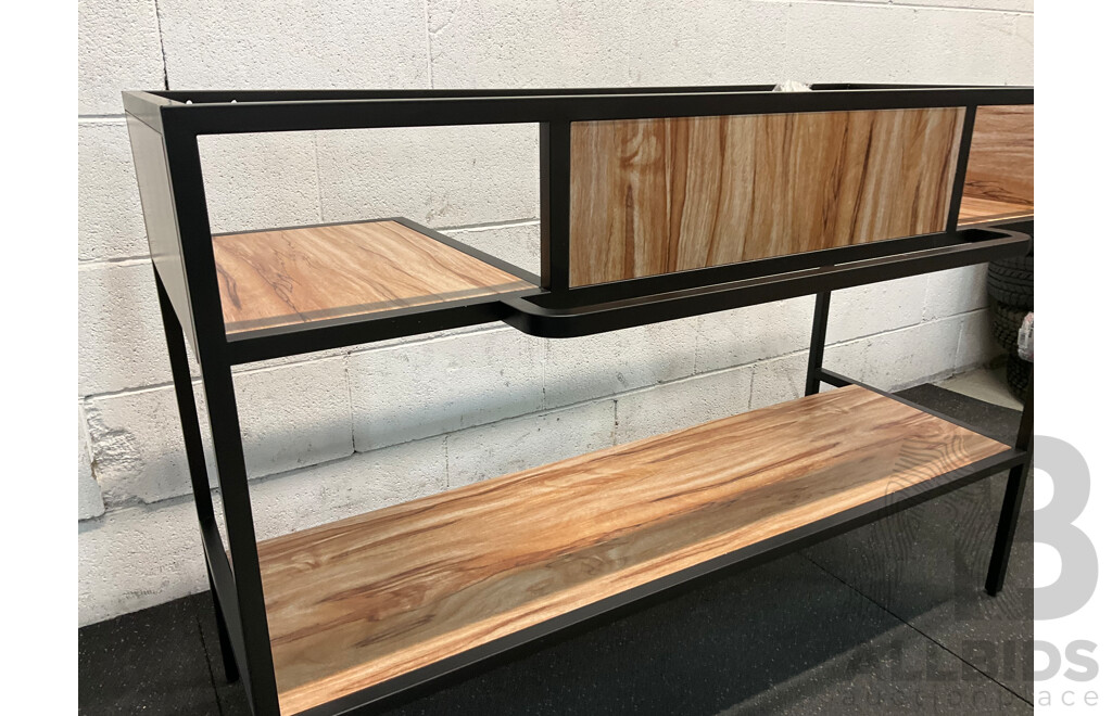 Bathroom Vanity Cabinet Stand with Shelf and Wall Shelf