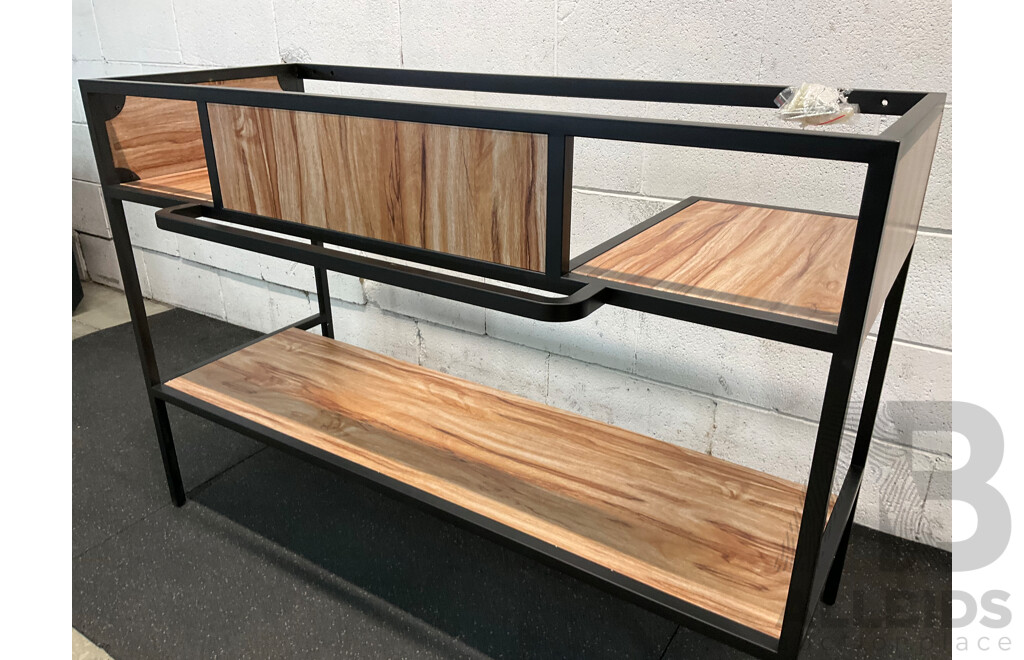 Bathroom Vanity Cabinet Stand with Shelf and Wall Shelf