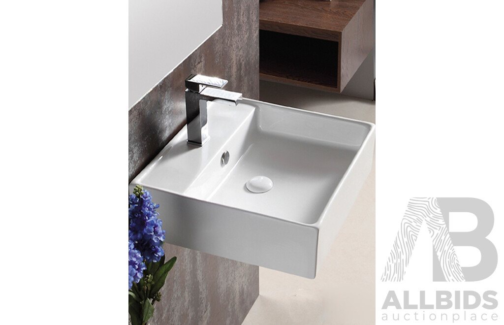 Gallaria XL432W SANTA FE White Ceramic Wall Hung Basin - ORP $225
