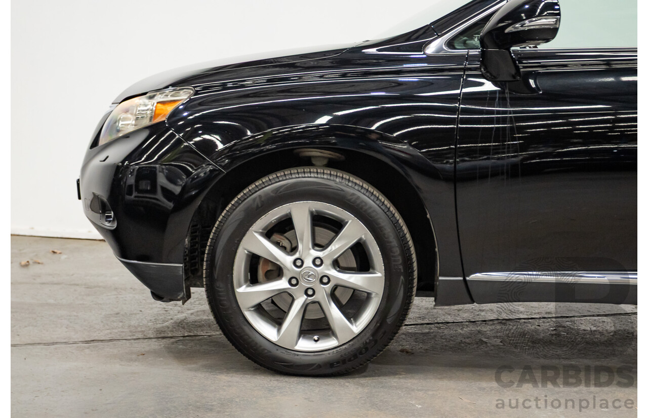 08/2010 Lexus RX350 Sports (AWD) GGL15R 4D Wagon Obsidian Black 3.5L