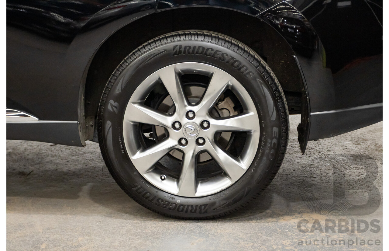 08/2010 Lexus RX350 Sports (AWD) GGL15R 4D Wagon Obsidian Black 3.5L
