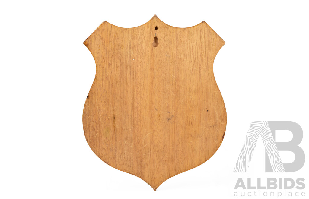 Original Vintage City of New York Police Department Intelligence Division Commemorative Wooden Carved Plaque, 35H x 28W cm (approx dimensions)