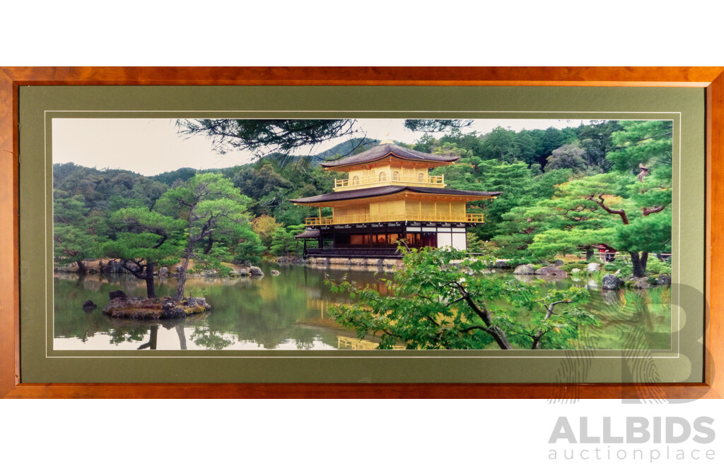 Bob Shahinger (20th Century, Australian), Kinkaku-ji [Golden Pavilion], Kyoto, Japan, Original Colour Photograph, 69H x 147W cm (frame)