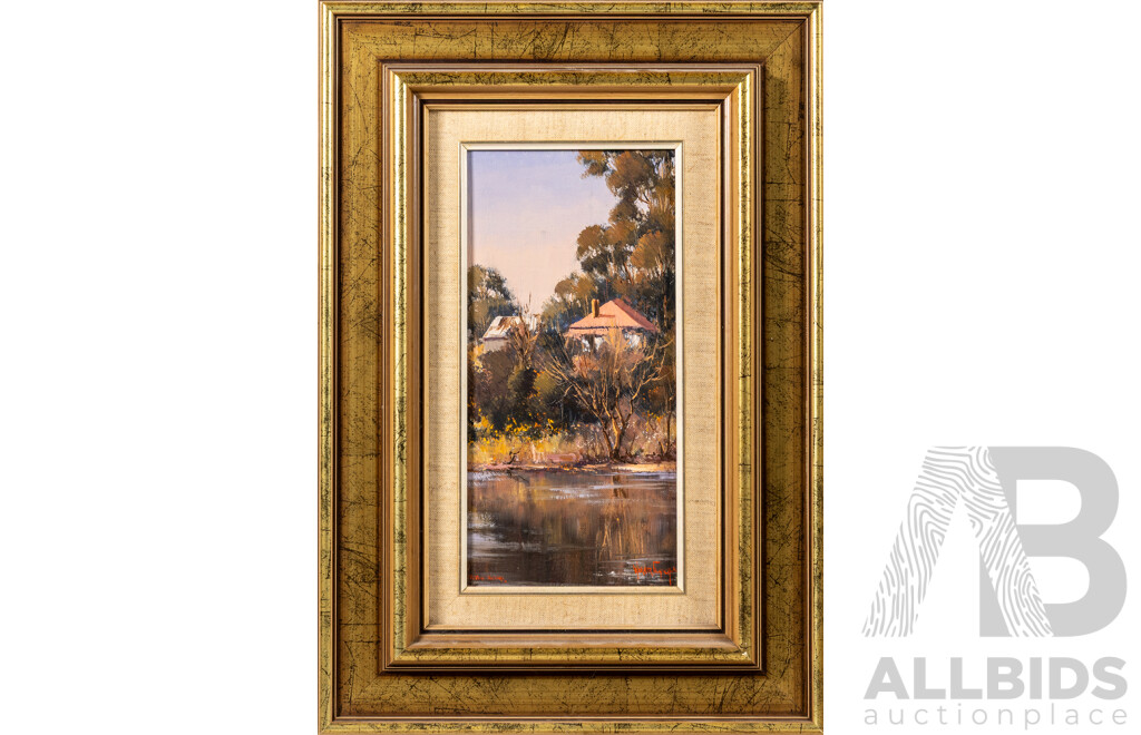 Werner Filipich, (20th Century, Austrian-Born Australian), Pittown Windsor, Original Oil on Canvas Board, 49 x 34 cm (frame)