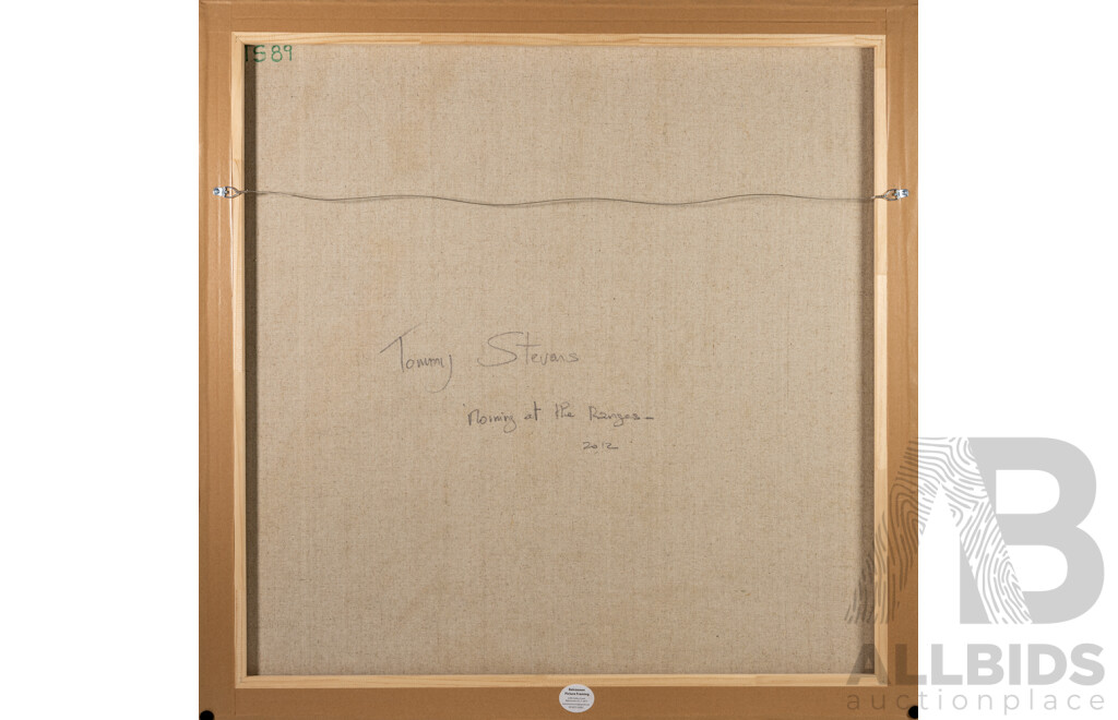 Tommy Stevens, (20th Century, Australian), Morning at the Ranges (2012), Wonderful Original Oil on Canvas, 97 x 97 cm