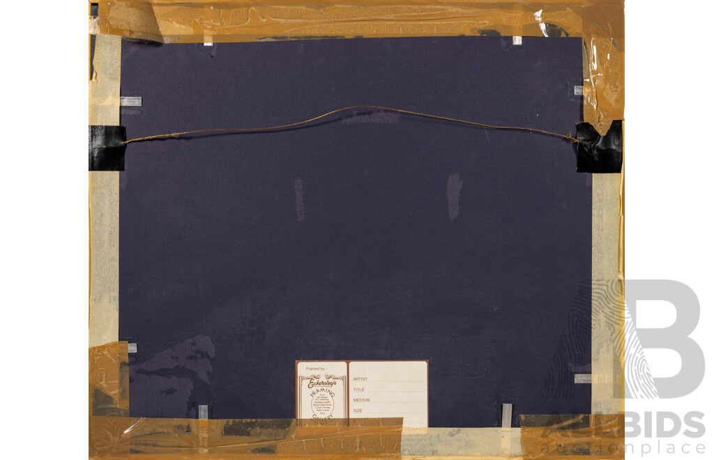 Nicely Framed Shadow Box Display of Varied Royal Canadian Mounted Police Badges, 49 X 57 Cm (frame)