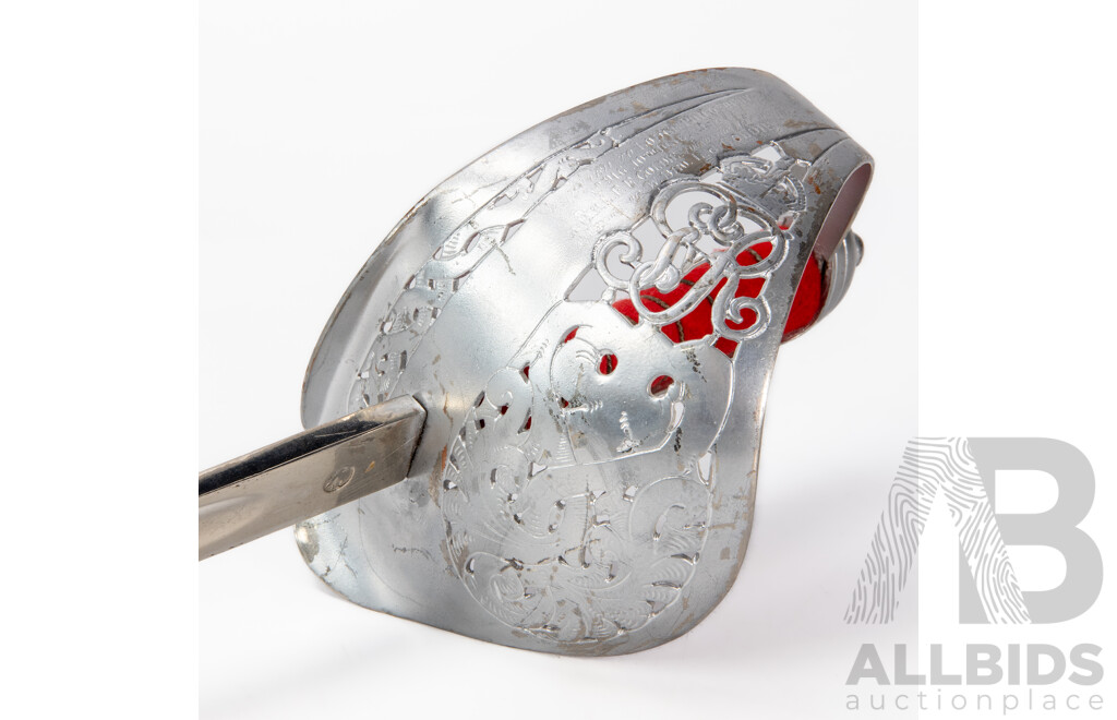 British Pattern Reproduction 1908 Cavalry Troopers Sword, Inscribed and Dated (1958), 101 cm (length)