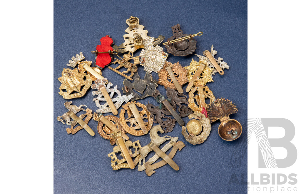 Collection of Australian and British Military Cap Badges (21 Pieces)