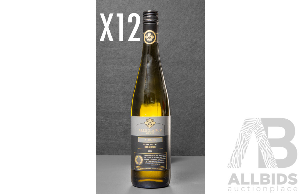 One Dozen Allegiance Alumni Clare Valley Riesling Vintage 2016 (12)