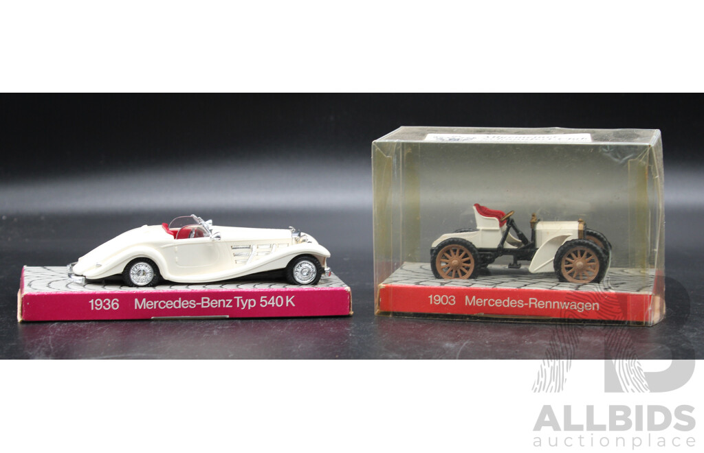 1936 Mercedes-Benz Typ 540K & 1903 Mercedes-Rennwagen Model Cars