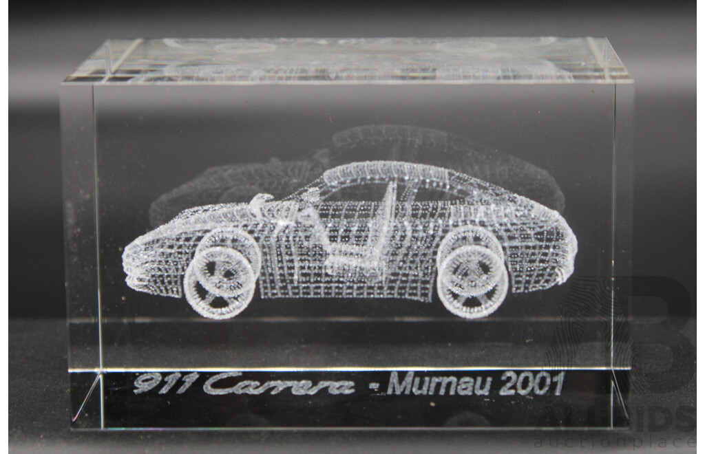 PORSCHE 911 911 Carrera - Murnau 2001 Laser Etched 3D Crystal