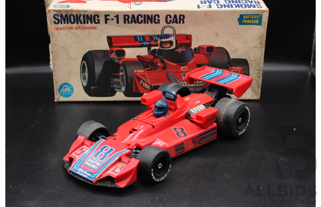 Smoking F-1 Racing Car