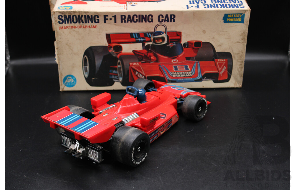 Smoking F-1 Racing Car