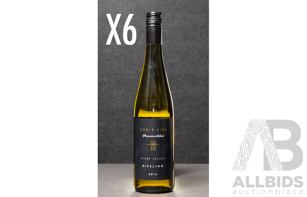 Chris Hill Premier Select Riesling Vintage 2016- Lot of Six