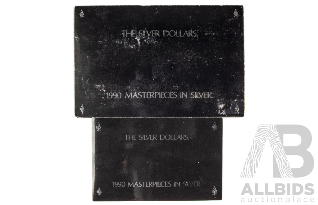 Australian 1990 Master Pieces in Silver. Total 76 Grams Sterling Silver.